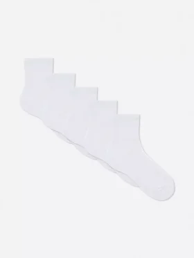 5pk ribbed quarter socks