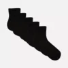 5pk ribbed quarter socks