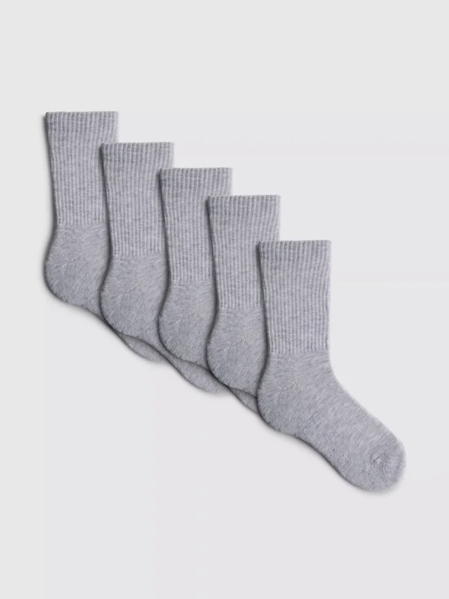 5pk ribbed socks
