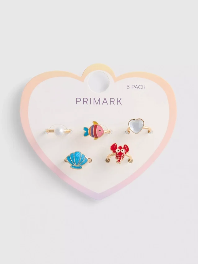 5pk sea charm rings