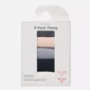 5pk solid color thongs