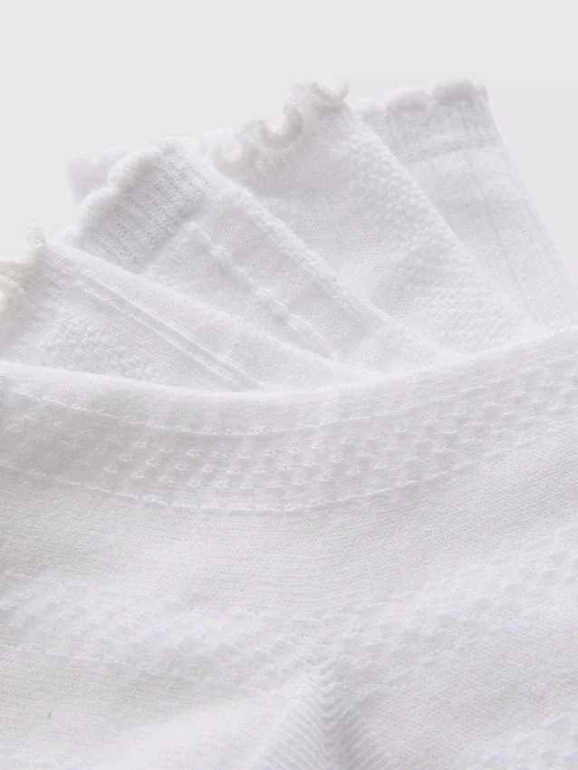 5pk textured quarter socks