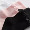 5pk tulle trim ankle socks