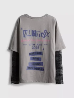 6-15yrs | kpop demon hunters lace long sleeve t-shirt