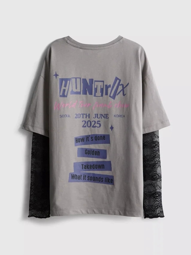 6-15yrs | kpop demon hunters lace long sleeve t-shirt