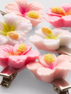 6-pack flower hair clips