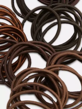 60-pack thick elastic hair ties