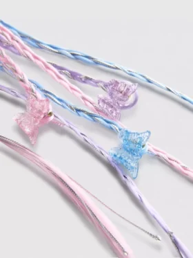 6pk butterfly braid hair clips