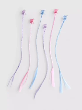 6pk butterfly hair braid clips