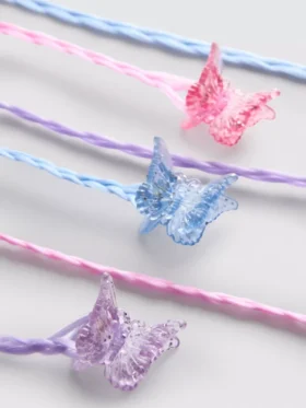 6pk butterfly hair braid clips