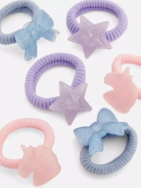 6pk charm hair ties