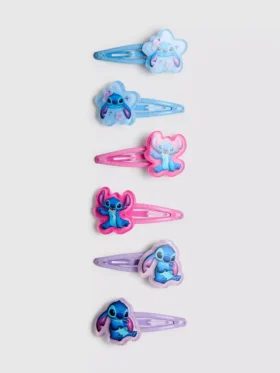6pk disney's stitch snap hair clips