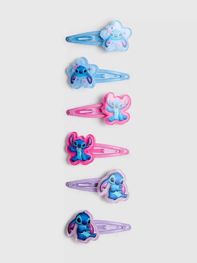 6pk disney's stitch snap hair clips