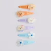 6pk dog charm snap hair clips