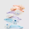 6pk dog charm snap hair clips