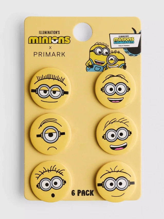 6pk minions buttons