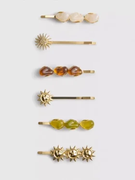 6pk paula echevarría celestial resin hair clips