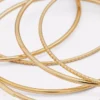 6pk polished metal bangles