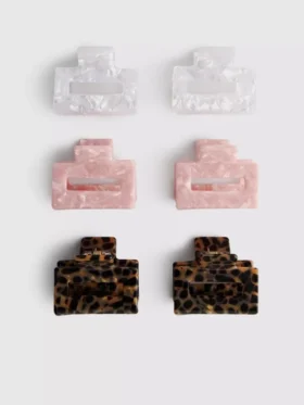 6pk rectangle claw clips
