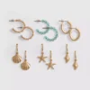 6pk sea inspired earrings