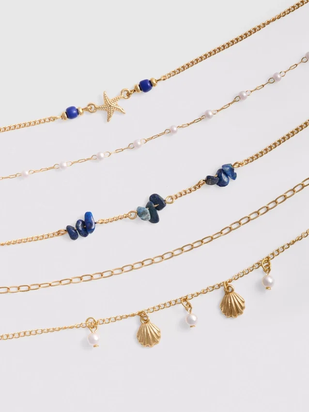 6pk sea life choker chains