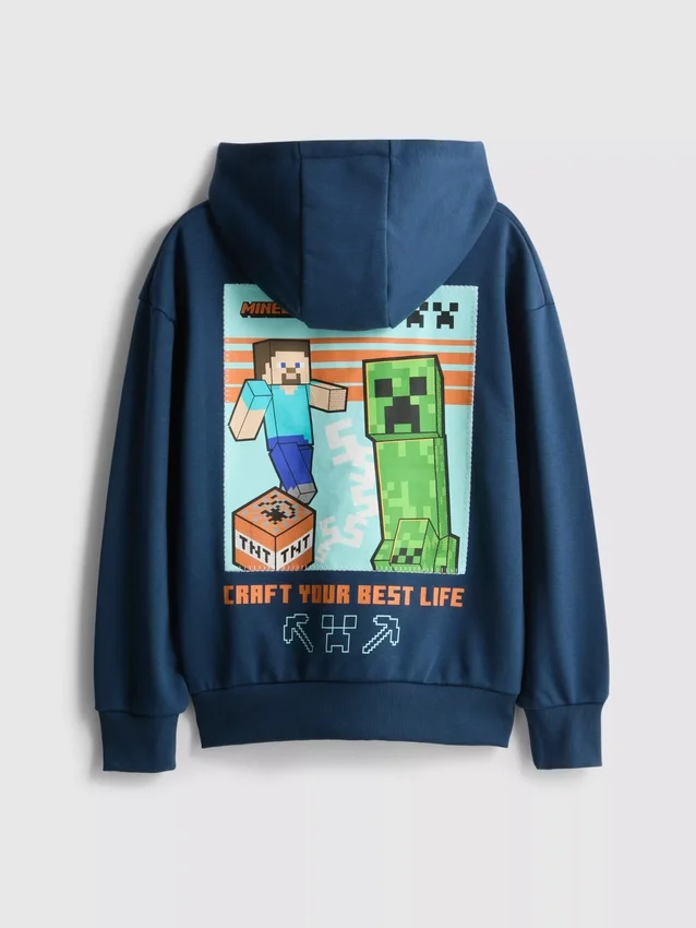 7-15 yrs | minecraft graphic cotton-rich hoodie