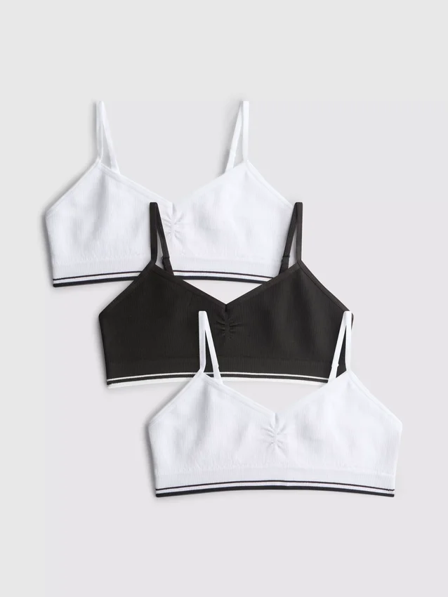 7-15yrs | 3pk ribbed crop tops