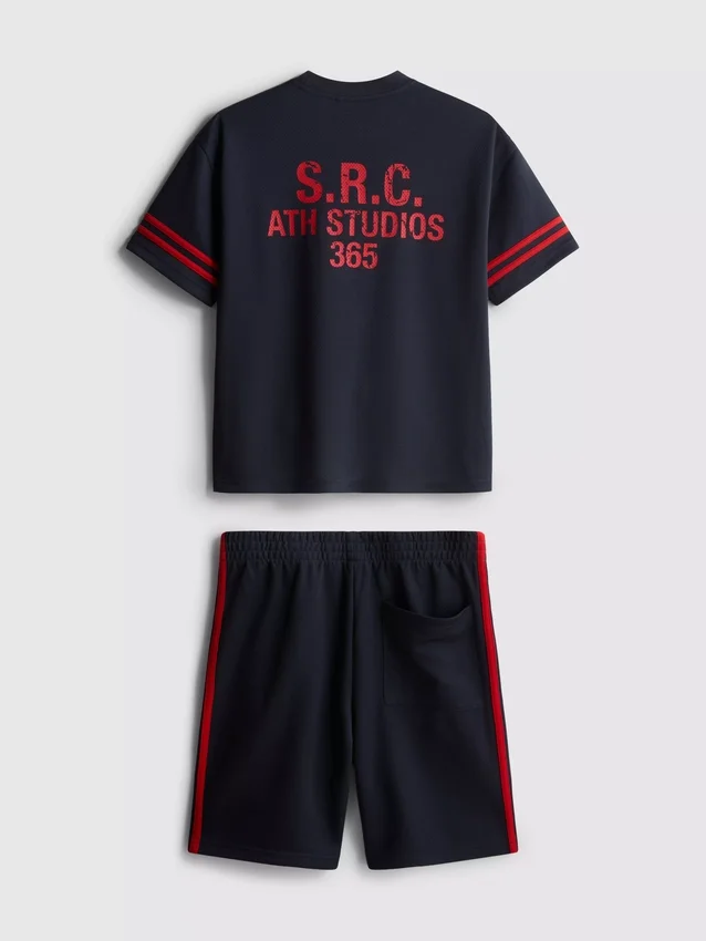 7-15yrs | active mesh t-shirt and shorts set