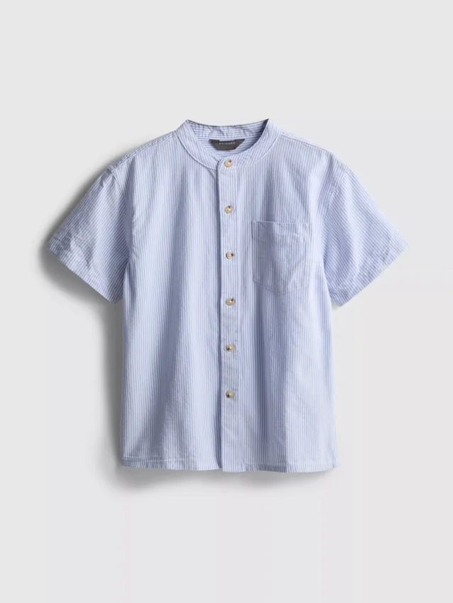 7-15yrs | band collar shirt