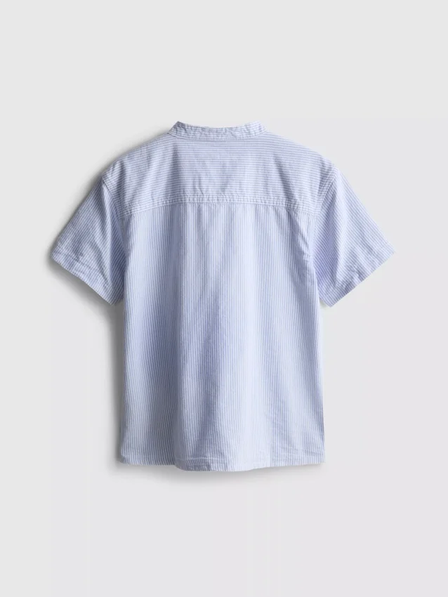 7-15yrs | band collar shirt