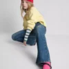 7-15yrs | belted flare jeans