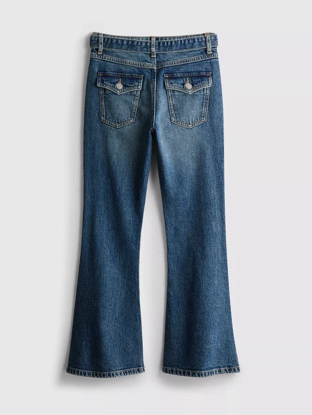 7-15yrs | belted flare jeans