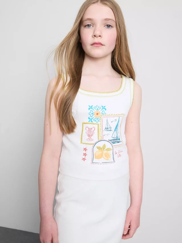 7-15yrs | contrast stitch tank