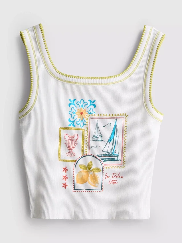7-15yrs | contrast stitch tank