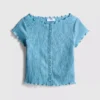 7-15yrs | crinkle textured blouse