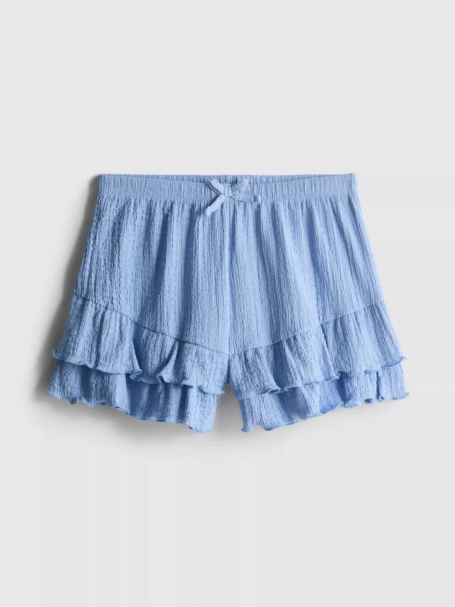 7-15yrs | crinkle tiered shorts