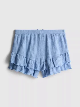 7-15yrs | crinkle tiered shorts