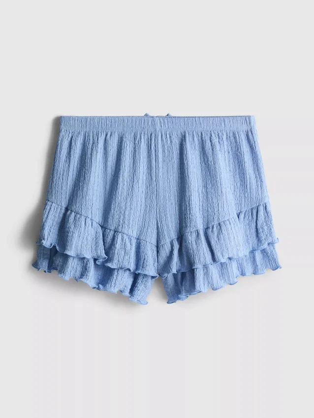 7-15yrs | crinkle tiered shorts