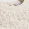 7-15yrs | crochet scallop-trim long-sleeve top
