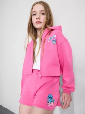 7-15yrs | disney's stitch zip-up hoodie