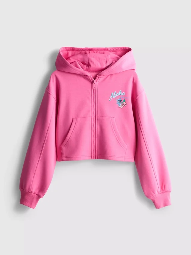 7-15yrs | disney's stitch zip-up hoodie