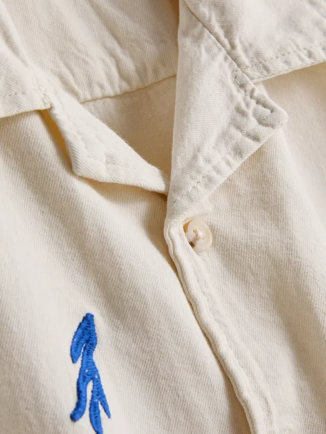 7-15yrs | embroidered button-up shirt