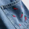 7-15yrs | embroidered denim dungarees
