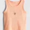 7-15yrs | embroidered ribbed tank