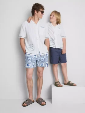 7-15yrs | fish embroidered shirt