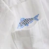 7-15yrs | fish embroidered shirt