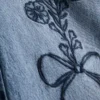 7-15yrs | floral bow embroidered wide leg jeans