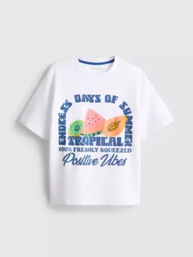 7-15yrs | fruit graphic textured t-shirt