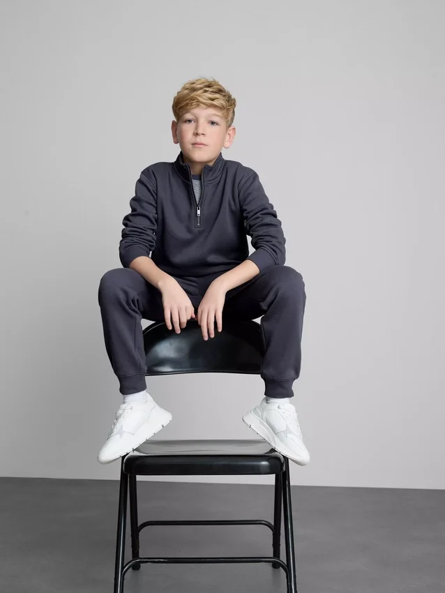 7-15yrs | funnel neck sweatshirt and sweatpants set