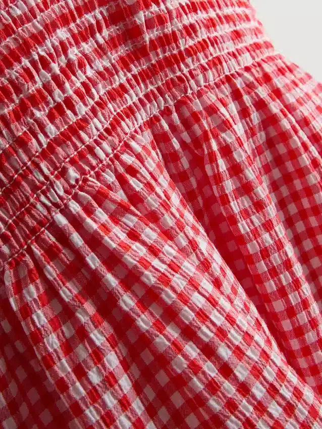 7-15yrs | gingham blouse and skirt set